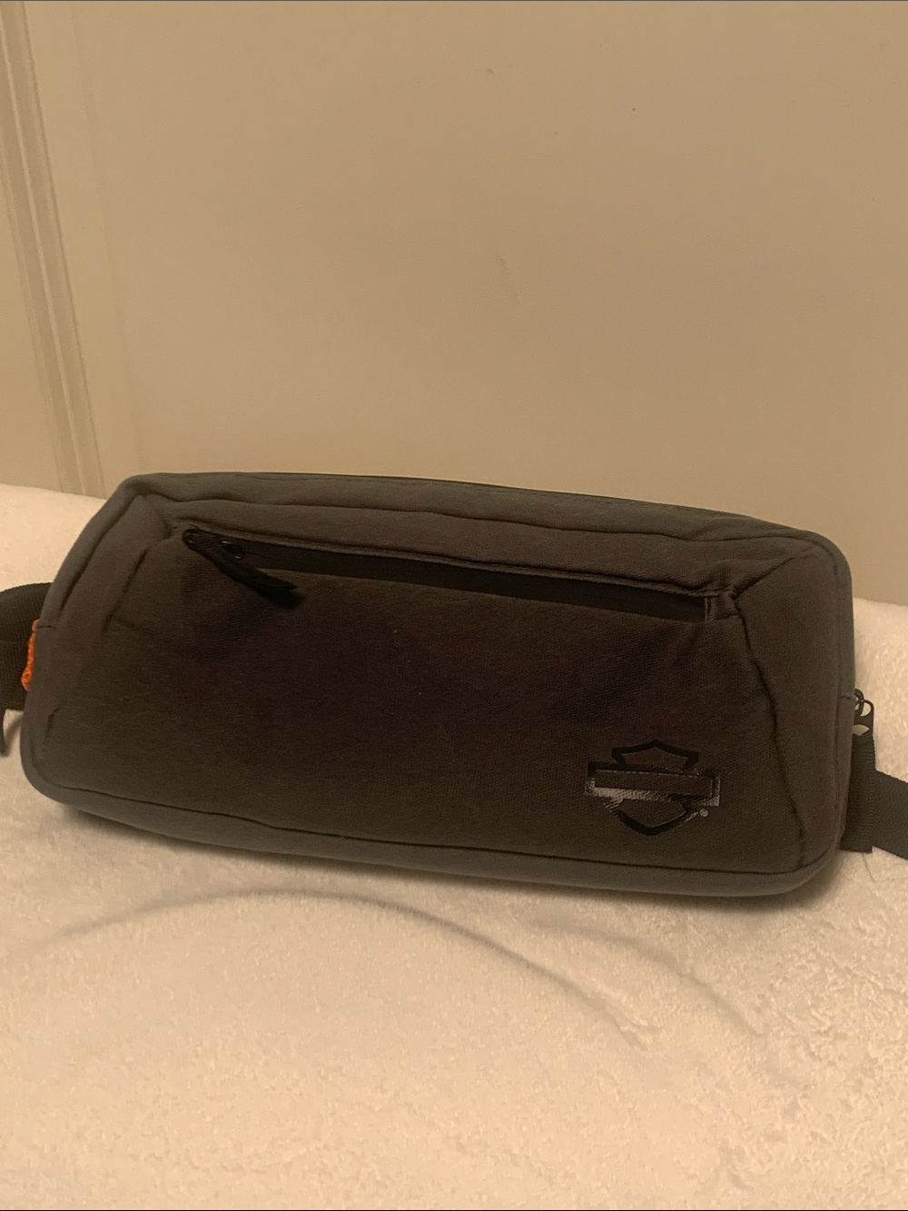 Harley-Davidson Black and Orange Men's Belt Bag